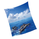 Maxbell Digital Printing Flannel Blanket Soft Bed Sofa Throw Dolphin 150x200cm