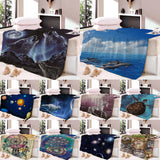 Maxbell Digital Printing Flannel Blanket Soft Bed Sofa Throw Dolphin 150x200cm