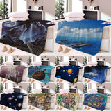 Maxbell Digital Printing Flannel Blanket Soft Bed Sofa Throw Dolphin 150x200cm