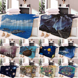 Maxbell Digital Printing Flannel Blanket Soft Bed Sofa Throw Dolphin 150x200cm