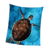 Maxbell Digital Printing Flannel Blanket Soft Bed Sofa Throw Sea Turtle 130x150cm
