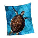 Maxbell Digital Printing Flannel Blanket Soft Bed Sofa Throw Sea Turtle 130x150cm
