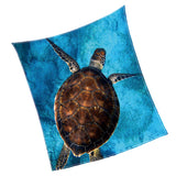 Maxbell Digital Printing Flannel Blanket Soft Bed Sofa Throw Sea Turtle 130x150cm