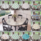 Maxbell 2pcs Polyester Table Cover Cloth Kitchen Tablecloth 47" Round Marble Pattern