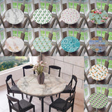 Maxbell 2pcs Polyester Table Cover Cloth Kitchen Tablecloth 47" Round Marble Pattern