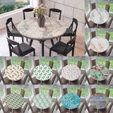Maxbell 2pcs Polyester Table Cover Cloth Kitchen Tablecloth 47" Round Marble Pattern