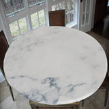 Maxbell 2pcs Polyester Table Cover Cloth Kitchen Tablecloth 47" Round Marble Pattern