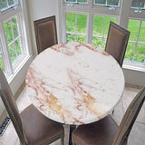 Maxbell 2pcs Waterproof Table Cover Kitchen Elastic Edged Tablecloth Marble Grain