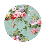 Maxbell Table Cover Outdoor Elastic Edged Tablecloth Round Set of 2 Floral Pattern