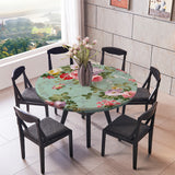 Maxbell Table Cover Outdoor Elastic Edged Tablecloth Round Set of 2 Floral Pattern