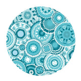 Maxbell 2pcs Table Cover Decoration Elastic Edged Tablecloth Dia1.2m Round Blue