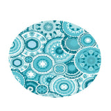 Maxbell 2pcs Table Cover Decoration Elastic Edged Tablecloth Dia1.2m Round Blue