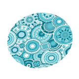 Maxbell 2pcs Table Cover Decoration Elastic Edged Tablecloth Dia1.2m Round Blue