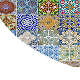 Maxbell Waterproof Table Cover Kitchen Elastic Edged Tablecloth 47" Round Pack of 2