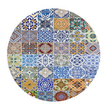 Maxbell Waterproof Table Cover Kitchen Elastic Edged Tablecloth 47" Round Pack of 2