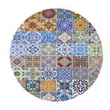 Maxbell Waterproof Table Cover Kitchen Elastic Edged Tablecloth 47" Round Pack of 2