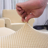 Maxbell 2Pcs Sofa Futon Seat Cushion Cover Couch Slipcover Protector Cream_Size L