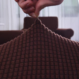 Maxbell 2Pcs Sofa Futon Seat Cushion Cover Couch Slipcover Dark Brown _Size L