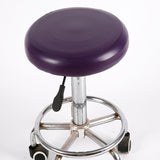 Home Bar Stool Covers PU Leather Round Chair Seat Cushions Sleeves Purple