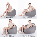 Maxbell Beanbag Covers for Stuffed Animals 90*110cm Adult Size Sky Blue
