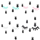 Maxbell 3D Wood Eyelashes Wall Decal Bedroom Sticker for Kids Baby Room White