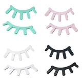 Maxbell 3D Wood Eyelashes Wall Decal Bedroom Sticker for Kids Baby Room White