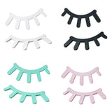 Maxbell 3D Wood Eyelashes Wall Decal Bedroom Sticker for Kids Baby Room White