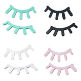 Maxbell 3D Wood Eyelashes Wall Decal Bedroom Sticker for Kids Baby Room White