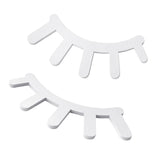 Maxbell 3D Wood Eyelashes Wall Decal Bedroom Sticker for Kids Baby Room White