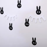 Maxbell 3D Wood Eyelashes Wall Decal Bedroom Sticker for Kids Baby Room White