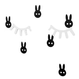 Maxbell 3D Wood Eyelashes Wall Decal Bedroom Sticker for Kids Baby Room White