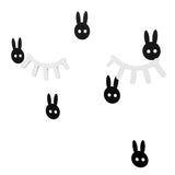 Maxbell 3D Wood Eyelashes Wall Decal Bedroom Sticker for Kids Baby Room White