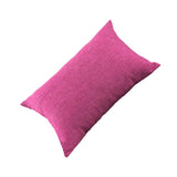 Maxbell Linen Replacement Cover Pillowcase for Sofa Throw Waist Cushions Rose Red