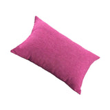 Maxbell Linen Replacement Cover Pillowcase for Sofa Throw Waist Cushions Rose Red