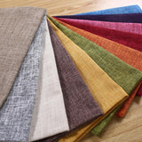 Maxbell Linen Replacement Cover Pillowcase for Sofa Throw Waist Cushions Rose Red