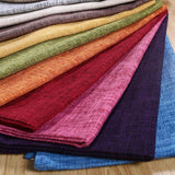 Maxbell Linen Replacement Cover Pillowcase for Sofa Throw Waist Cushions Rose Red