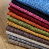 Maxbell Linen Replacement Cover Pillowcase for Sofa Throw Waist Cushions Rose Red