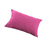 Maxbell Linen Replacement Cover Pillowcase for Sofa Throw Waist Cushions Rose Red
