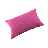 Maxbell Linen Replacement Cover Pillowcase for Sofa Throw Waist Cushions Rose Red