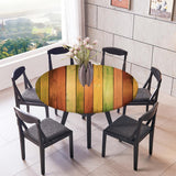 Maxbell Pack of 2 Waterproof Table Cover Decorative Tablecloth 1.5m Colorful Wood