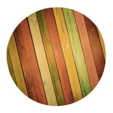 Maxbell Pack of 2 Waterproof Table Cover Decorative Tablecloth 1.5m Colorful Wood