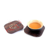 Maxbell 6 Piece Vintage Chinese Creative Solid Wood Teacup Coaster Set Mats and Holder for Drinks Handicraft 8.7x8.7x1cm - Aladdin Shoppers