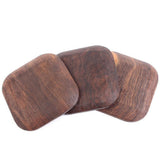 Maxbell 6 Piece Vintage Chinese Creative Solid Wood Teacup Coaster Set Mats and Holder for Drinks Handicraft 8.7x8.7x1cm - Aladdin Shoppers