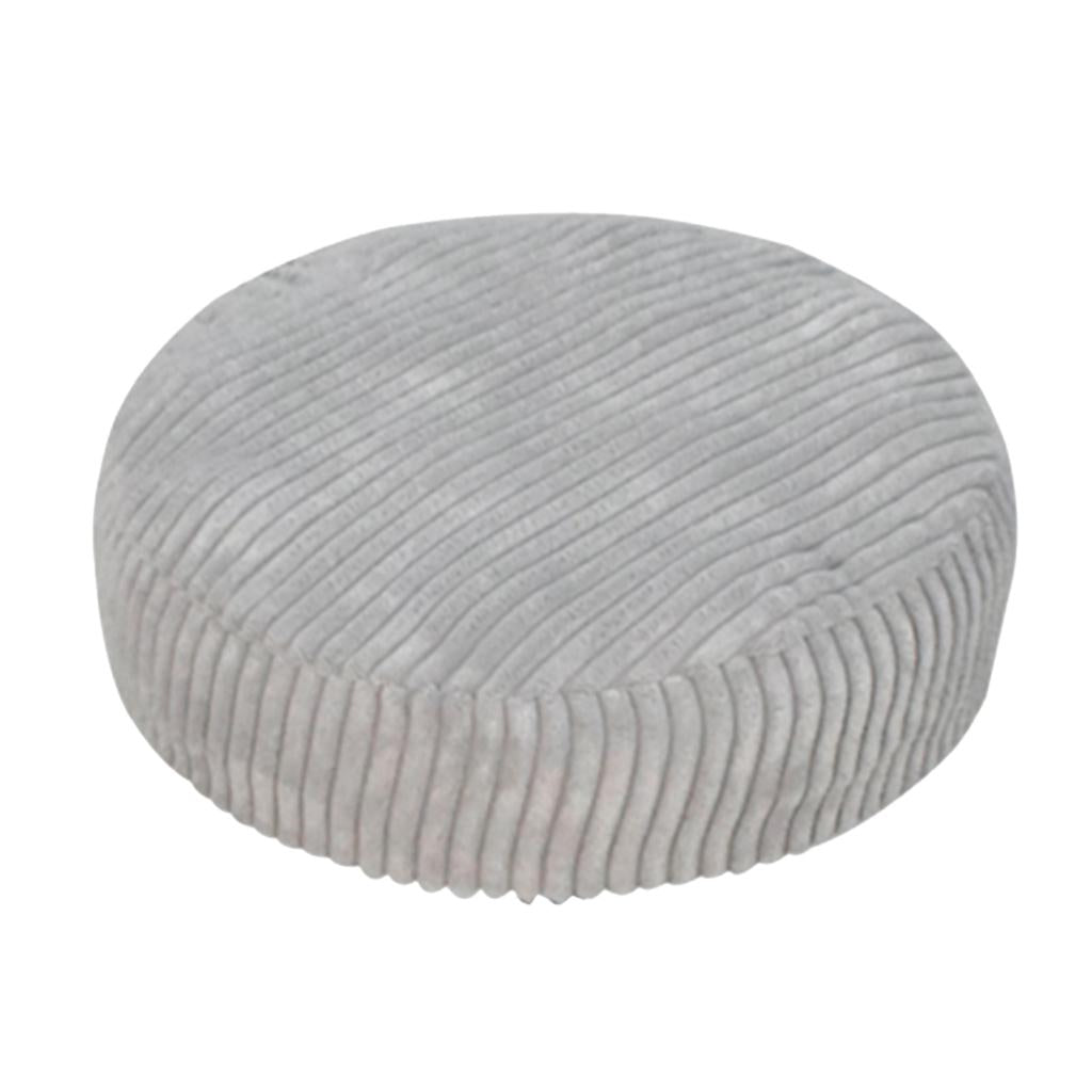 Maxbell Round Bar Stool Chair Seat Cushion Cover 04  40cm - Light Grey