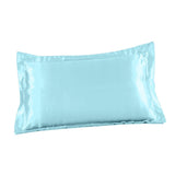 Maxbell Solid Color Luxury Silky Pillowcases Queen Size 20x30 Inch Light Blue