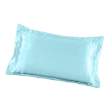 Maxbell Solid Color Luxury Silky Pillowcases Queen Size 20x30 Inch Light Blue