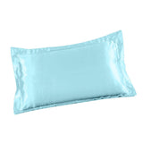 Maxbell Solid Color Luxury Silky Pillowcases Queen Size 20x30 Inch Light Blue