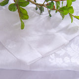 4Pcs Embroidered Lace Window Voile Sheer Curtain Valance Tiers 74x61cm White