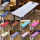 2 Nonslip Massage Table Sheet Cover with Elastic Band 190x80cm White Beige