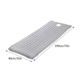 2 Nonslip Massage Table Sheet Cover with Elastic Band 190x80cm White Grey